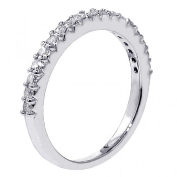0.35 CT Round Diamond Wedding Band in White Gold
